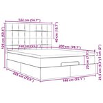 VidaXL Cadre de lit ottoman avec matelas taupe 140x200 cm tissu