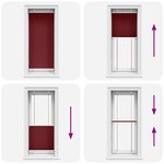 vidaXL Store plissé rouge bordeaux 60x100 cm largeur du tissu 59 4 cm