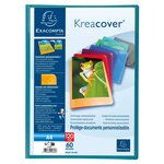 Protège document personnalisable PP Kreacover 120 vues assortis EXACOMPTA