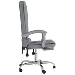Fauteuil de bureau massage inclinable de bureau informatique étude clair tissu gris 02_0025385