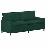 vidaXL Ensemble de Canapés 2 Pièces Vert foncé Velours