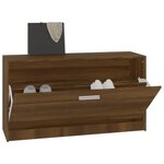 vidaXL Banc à chaussures Chêne marron 80x24x45 cm Bois d'ingénierie
