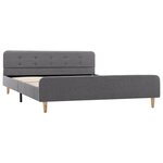 vidaXL Cadre de lit Gris clair Tissu 160 x 200 cm