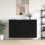 vidaXL Armoires Murailles 2 Pièces Chêne noir 69 5 x 34 x 90 cm