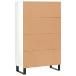 vidaXL Buffet haut blanc brillant 69 5x31x115 cm bois d'ingénierie