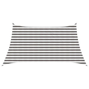 vidaXL Voile d'ombre 3 / 4 x 2 m HDPE Rectangulaire Gris clair et blanc