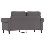 vidaXL Canapé à 2 places Gris 120 cm Similicuir