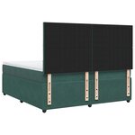 vidaXL Sommier à lattes de lit et matelas Vert foncé 200x200cm Velours