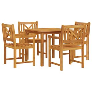 vidaXL Ensemble de salle à manger pour jardin 5 Pièces Marron