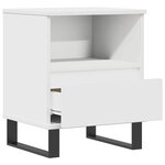 vidaXL Tables de chevet 2 Pièces blanc 40x35x50 cm bois d’ingénierie