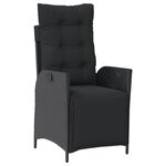 vidaXL Ensemble à manger de jardin 9Pièces coussins noir résine tressée