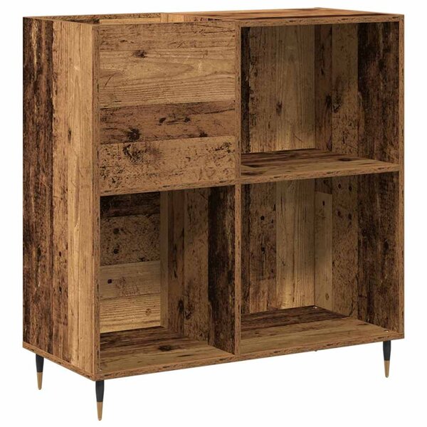 vidaXL Meuble à vinyles Bois ancien 85 x 38 x 89 cm Bois d'ingénierie