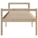 vidaXL Lit pour personne âgée et tête de lit 90x200cm bois pin massif