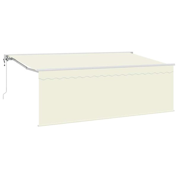 vidaXL Auvent Rétractable Crème 350 x 200 cm Polyester et Aluminium