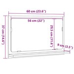 VidaXL Armoire à miroir de salle de bain chêne artisanal 60x11x37 cm