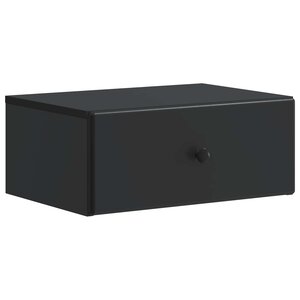 vidaXL Cabinet de chevet mural avec tiroir Noir 49 x 34 5 x 20 cm
