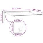 vidaXL Cadre de auvent manuel Réglable Anthracite 3 5 x 2 m Acier