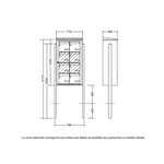 Bloc collectif leabox.com  2x4  grade 3  simple face  Extérieur  fixation sur pieds à sceller  Beige RAL 1001 finition brillante