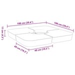 vidaXL Ensemble de base de parasol pour parasols à pied croisé 4Pièces PP