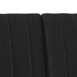 vidaXL Tête de lit capitonnée Noir 120 cm Pin massif