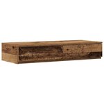 vidaXL Cadre de lit avec rangement Bois Ancien 75 cm Bois d'ingénierie