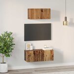 vidaXL Ensemble meuble TV 2 Pièces Bois ancien 80 x 30 x 30 cm