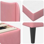 vidaXL Cadre de lit avec tête de lit Rose 160 x 200 cm Velours