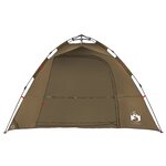 vidaXL Tente de pêche 4 personnes vert olive libération rapide