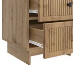 vidaXL Cabinet de chevet avec tiroir Chêne artisanal 43 x 41 x 66 5 cm