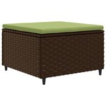 vidaXL Salon de jardin 6 Pièces avec coussins Marron Résine tressée