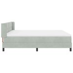 vidaXL Lit à ressorts avec matelas Gris clair 200 x 180 cm Polyester