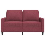 vidaXL Canapé à 2 places Rouge bordeaux 120 cm Tissu