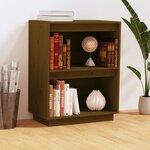 vidaXL Armoire console Marron miel 60x34x75 cm Bois de pin solide