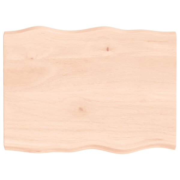 vidaXL Dessus de table bois massif non traité bordure assortie