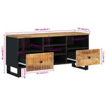 vidaXL Meuble TV 100x33x46 cm bois de manguier et d'ingénierie
