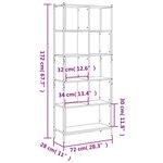 vidaXL Bibliothèque sonoma gris 72x28x172 cm bois d'ingénierie