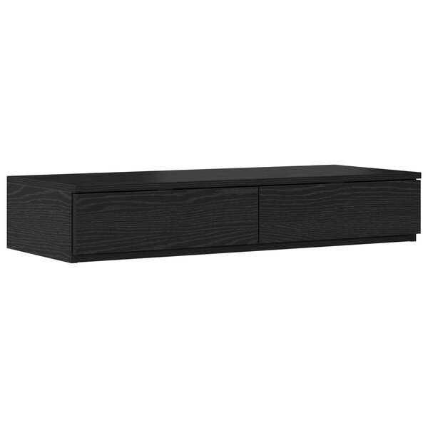 Tiroirs de lit vidaXL Noir 80x36 5x16 5 cm en bois d'ingénierie