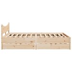 vidaXL Cadre de lit avec tiroirs 120x190 cm bois de pin massif