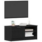 vidaXL Meuble TV Chêne noir 80 x 35 x 36 5 cm Bois d'ingénierie