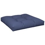 vidaXL Coussins de palette lot de 2 bleu marine tissu