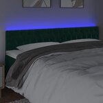 vidaXL Tête de lit à LED Vert foncé 180x7x78/88 cm Velours