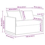 vidaXL Canapé Bleu 136 x 82 x 85 cm tissu
