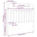 vidaXL Tête de lit de remplacement métal noir 100 cm