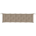 vidaXL Coussins de banc jardin lot de 2 taupe 180x50x7 cm tissu Oxford