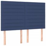 vidaXL Sommier à lattes de lit avec matelas Bleu 140x190 cm Tissu