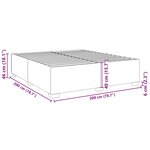 vidaXL Cadre de lit sans matelas noir 200x200 cm tissu