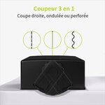 ACROPAQ Massicot Coupe-papier A4 10 pages à la fois- 3 têtes de coupe différents (droit  ondulé et perforé)- Sécurisé- Pliable- Règle marquée