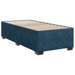 vidaXL Sommier à lattes de lit avec matelas bleu 80x200 cm velours