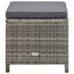 vidaXL Ensemble à manger d’extérieur 11Pièces et coussins poly rotin Gris