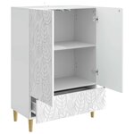 vidaXL Buffet Blanc brillant 66 x 34 5 x 95 cm Bois d'ingénierie